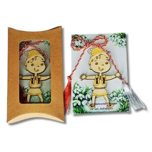 Martisor decorativ din lemn-natur- ”Micul Romanas”