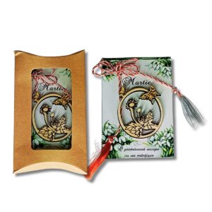 Martisor decorativ din lemn- natur- ”Simfonia Naturii”